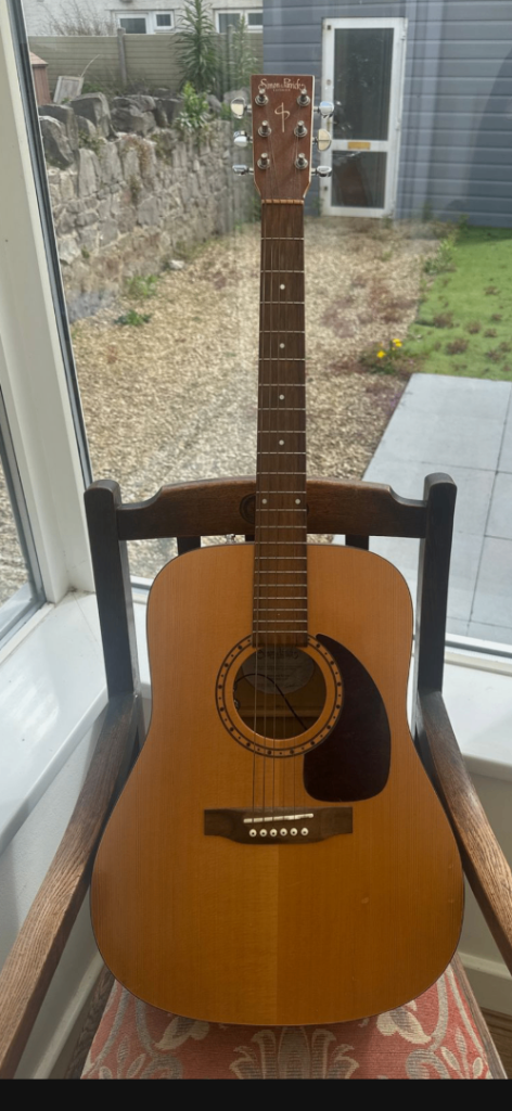 Simon and Patrick Woodland Spruce Acoustic Guitar with Pickup and Gig Bag