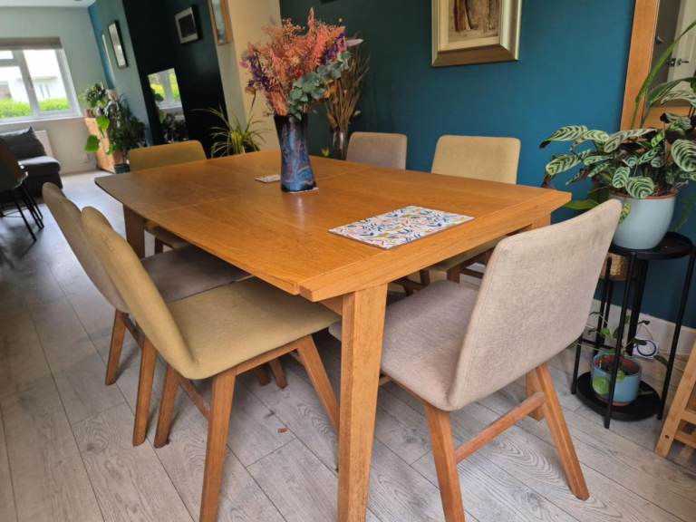 6 John Lewis upholstered dining chairs – £45 for all 6