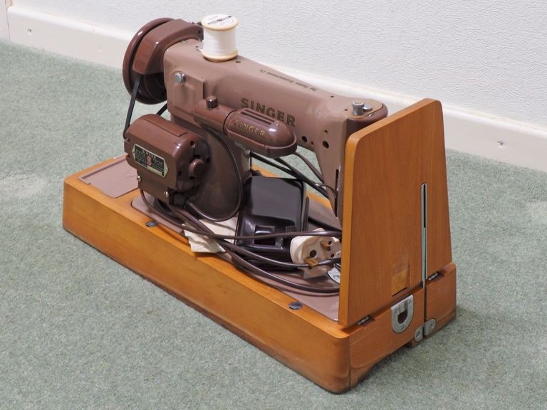 Singer 201K Sewing Machine with Attachments - Good Working Condition  