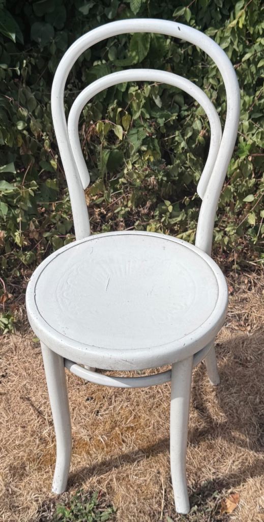 Old vintage Thonet cafe white chair