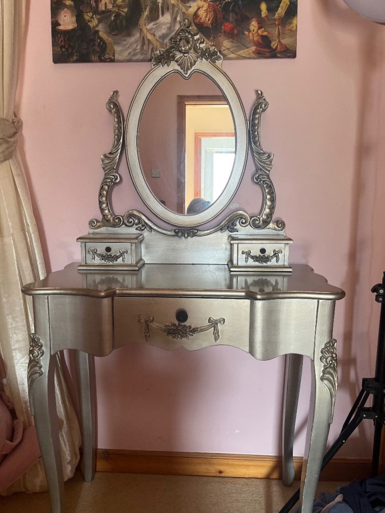 Shabby.  chic dressing table and stool. £45