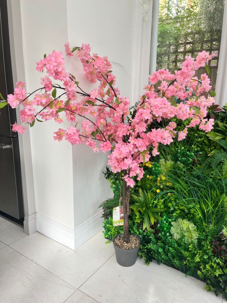 Blossom Pink cherry tree 140 cm pink artificial quality home decor 