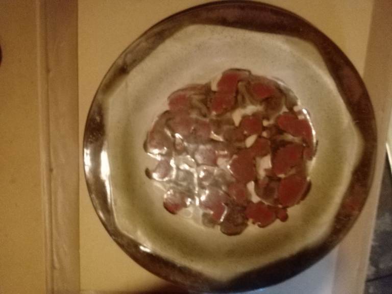 Large studio pottery plate 