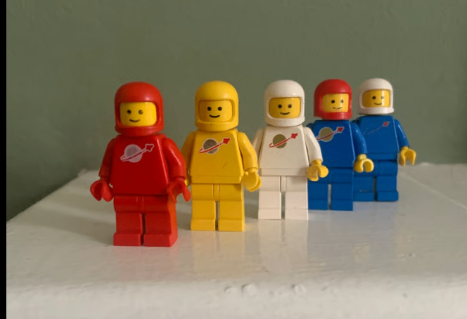 Lego 5x original vintage 80’s spacemen mini figures