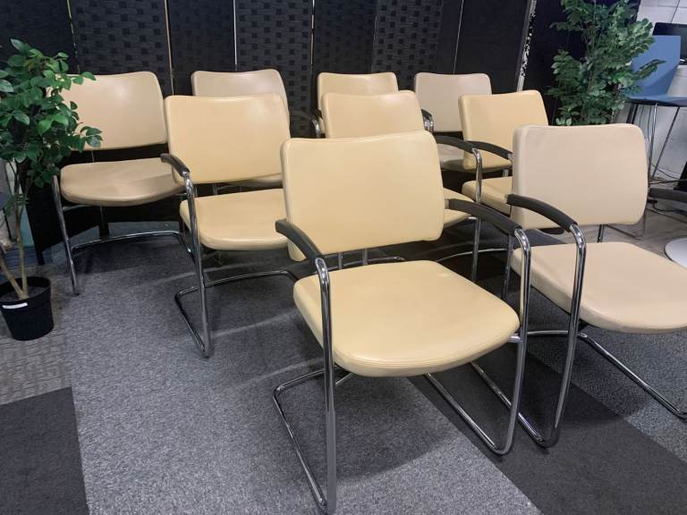 9 used second hand cream boss design meeting conference boardroom chairs £170 each