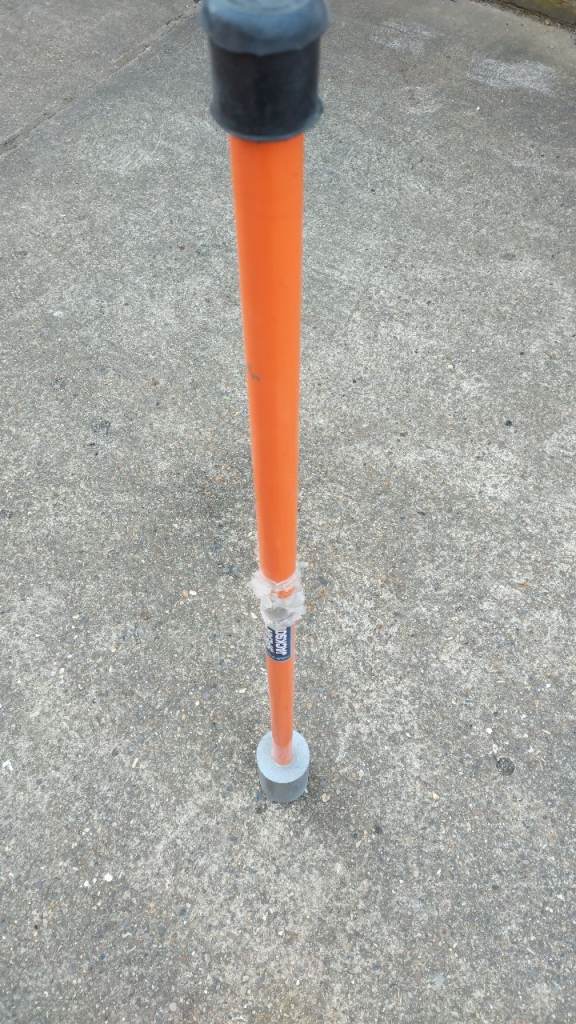 insulated cast pipe breaker path concrete tamper groundworks gardener landscaper