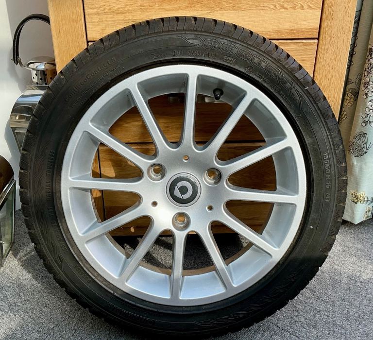 For Sale  -  Spare alloy wheel and tyre for Smart Fortw coupe.