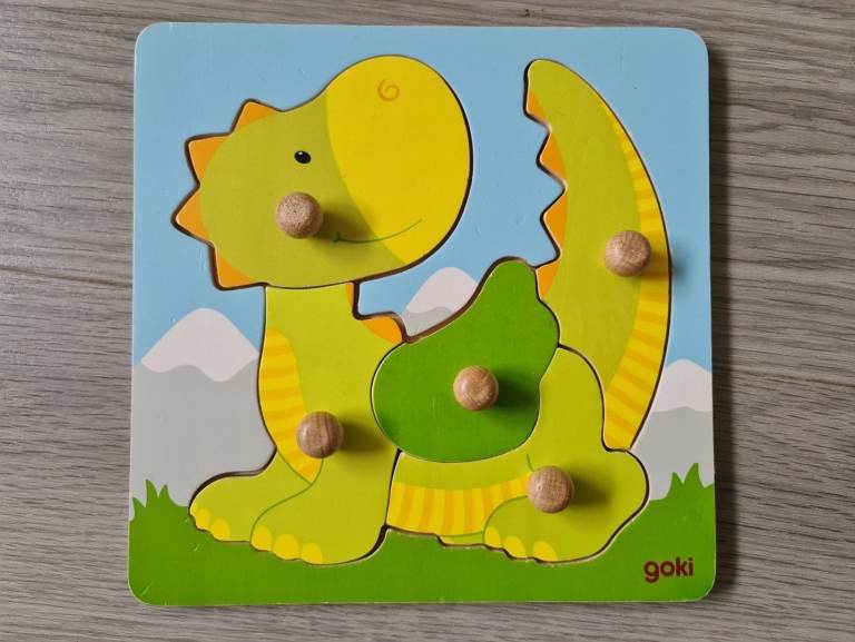 image for Goki wooden dragon/dino puzzle