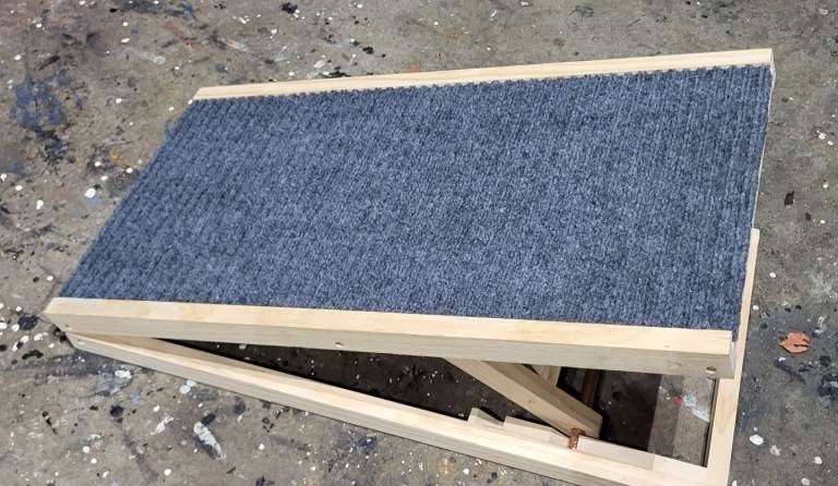 image for Adjustable wooden indoor dog ramp