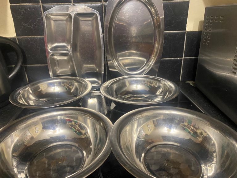 Stainless Steel Serving Dishes and Bowls Set
