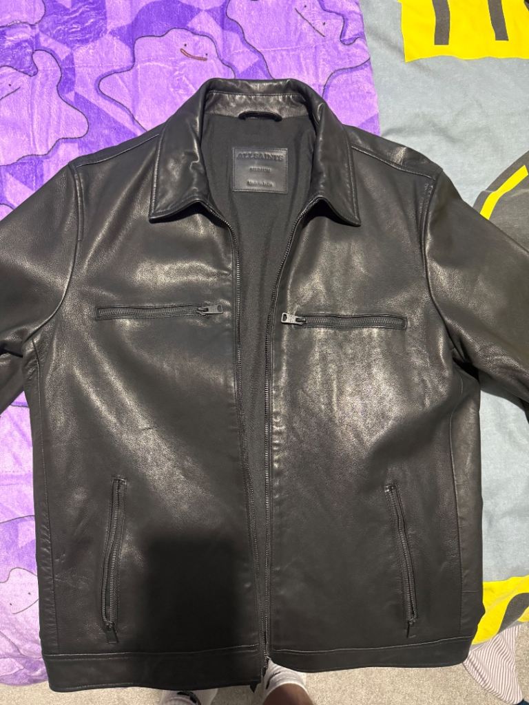 ALLSAINTS Black Leather Jacket - New  Condition