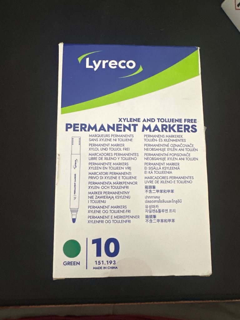 Lyreco permanent markers Green 10 pack