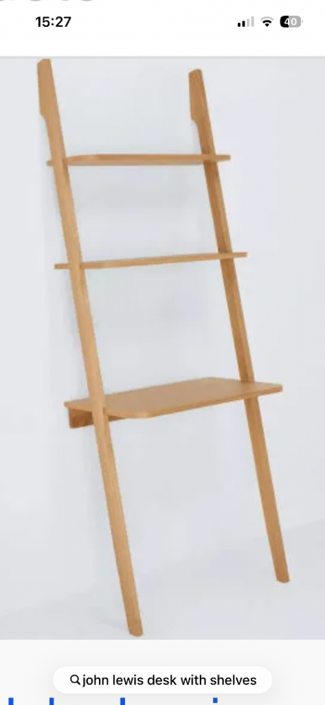 John Lewis Desk with Shelves – excellent Condition