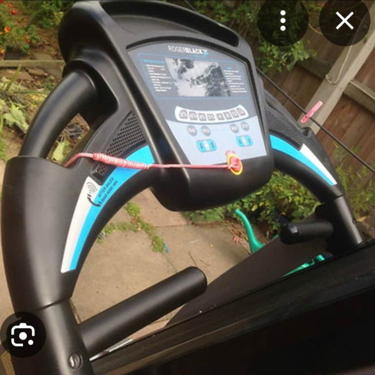 Commercial Roger Black Gold Medal treadmill with ORTHOflex Gel cushioning system