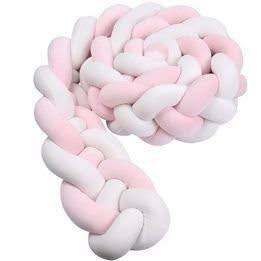 Brand New 3 Metres 4 Strands Soft Knot Pillow Decorative Baby Bedding  (Pink & White)