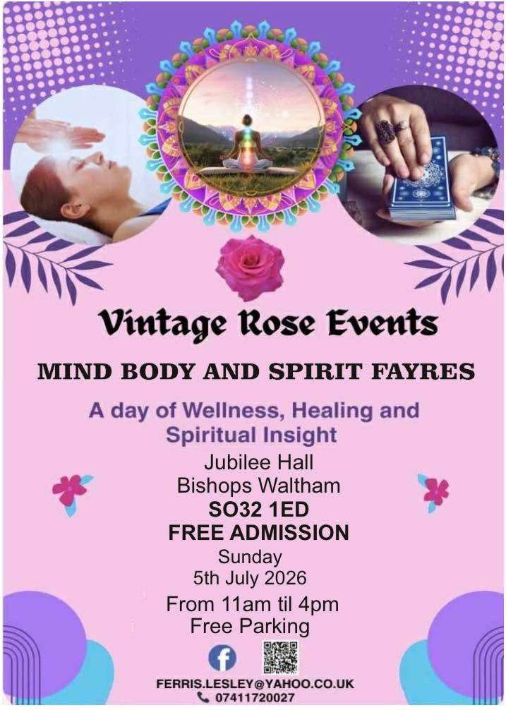 Vintage Rose Events brings LARGEST Mind, Body, Spirit fayre of the year to Bishops Waltham