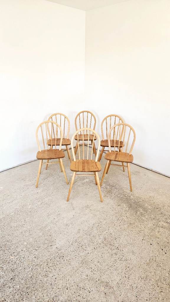 Ercol dining chairs x6 (refinished)