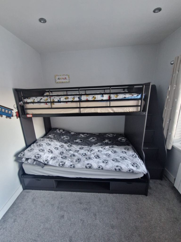 Bunk bed with small double and single bed