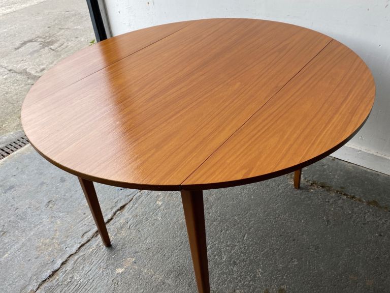 Mid-Century small drop leaf dining table with Formica top