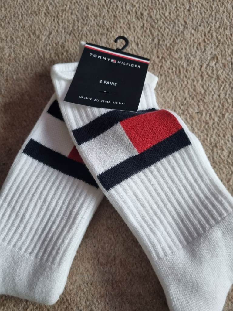 Tommy Hilfiger White Socks – 2 Pairs, New with Tags