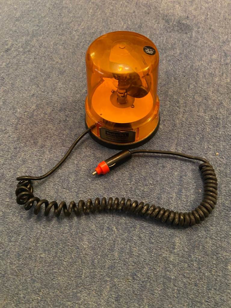 Genuine Vintage 1970s/1980s "A.M. Russell Ltd Amber Rotating Recovery Beacon