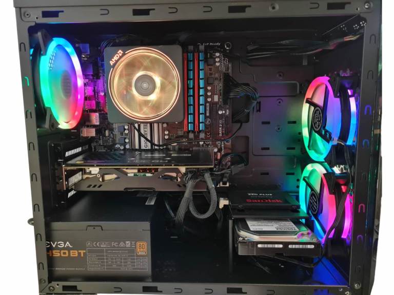 image for Gaming PC - Win 11 Pro, AMD 8 core 3.5GHz, 16GB gaming RAM, 240GB SSD, 500GB HDD, Radeon R9 380 4GB