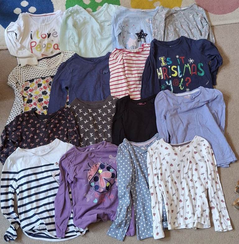 Girls Long Sleeve Tops Bundle – Good Condition