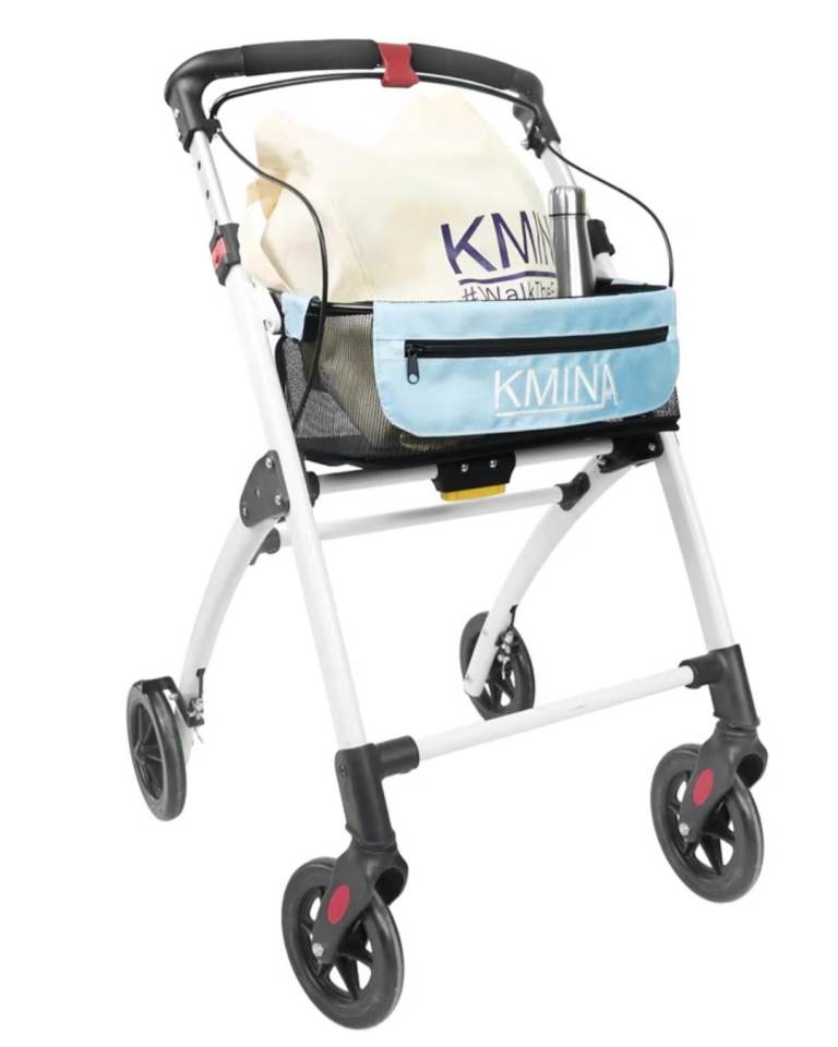 KMINA Narrow Walker with Tray, Lightweight, Basket and Brakes.RRP £ 179