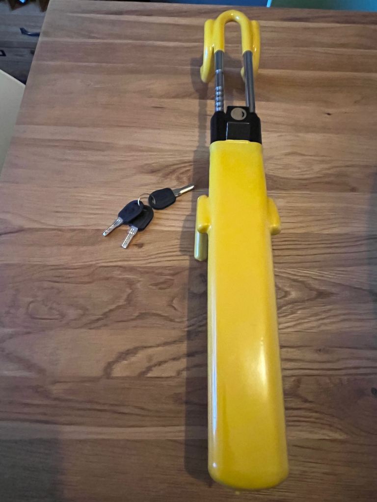 Tevlaphee Steering Wheel Lock Twin Bar yellow