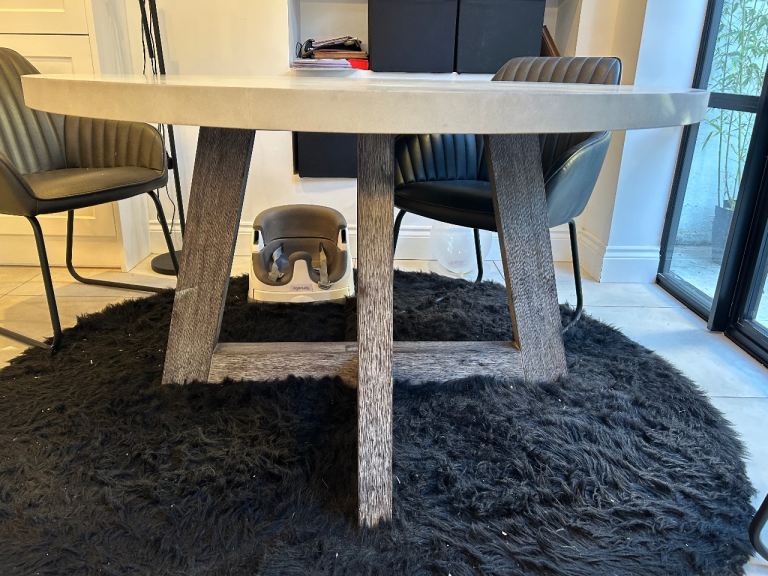 Concrete effect dinning table 