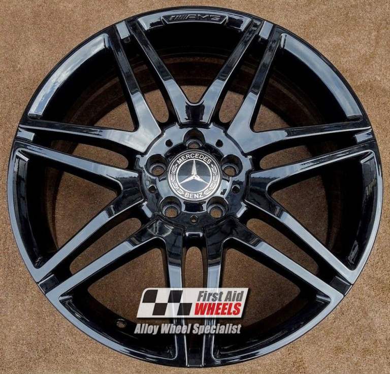 MERCEDES E CLASS W212 1x 19'' GENUINE AMG GLOSS BLACK FRONT ALLOY WHEEL S357BGF