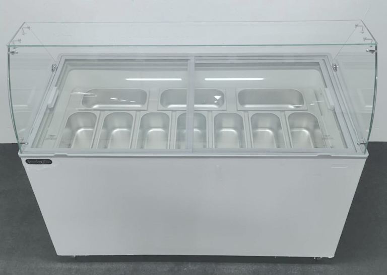 NEW Foodsville Lite 10-Scoop Hard Ice Cream Display, With Pans - PAY OVER 6 MONTHS OR 15% OFF!