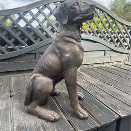 All Steel Labrador/Similar Dog Figure/Statue-In Very Good Condition NOW REDUCED