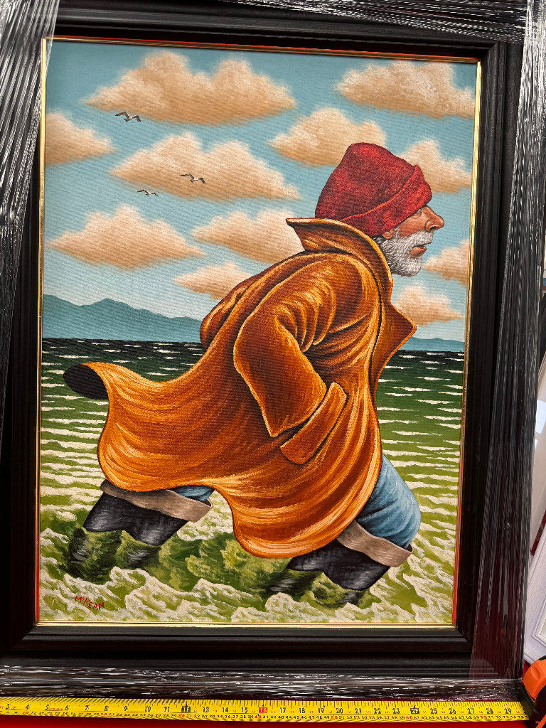 Fisherman At Sea - original oil painting by Graham McKean