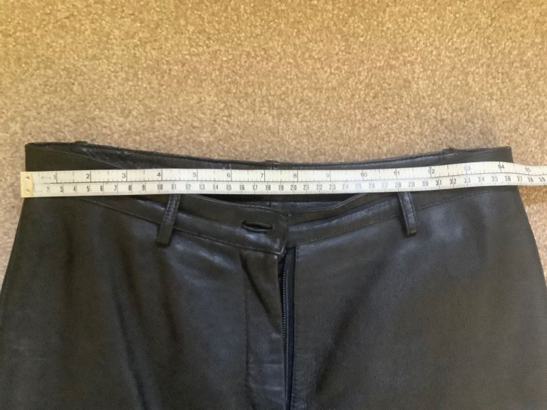 Vintage, black leather trousers