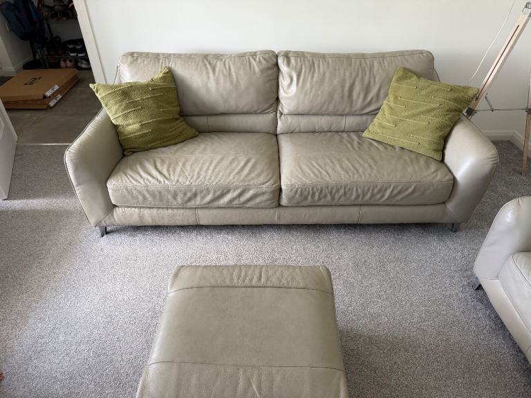 3 piece Italian Leather Sofa 