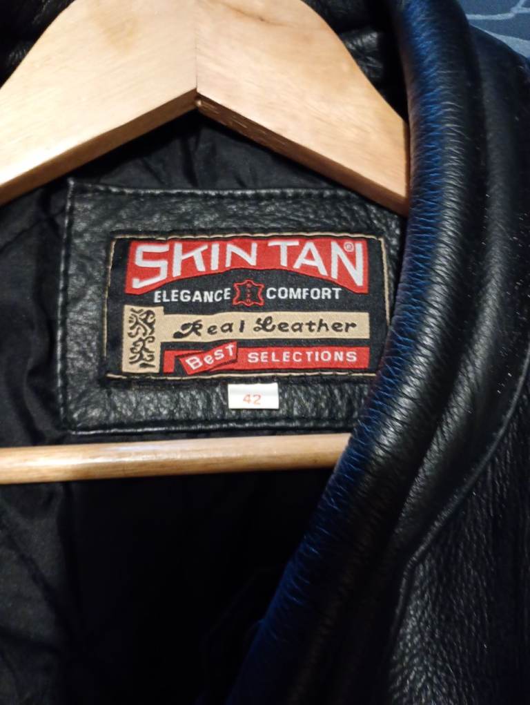 Skin tan jacket viper helmet leatherick leather waistcoat 