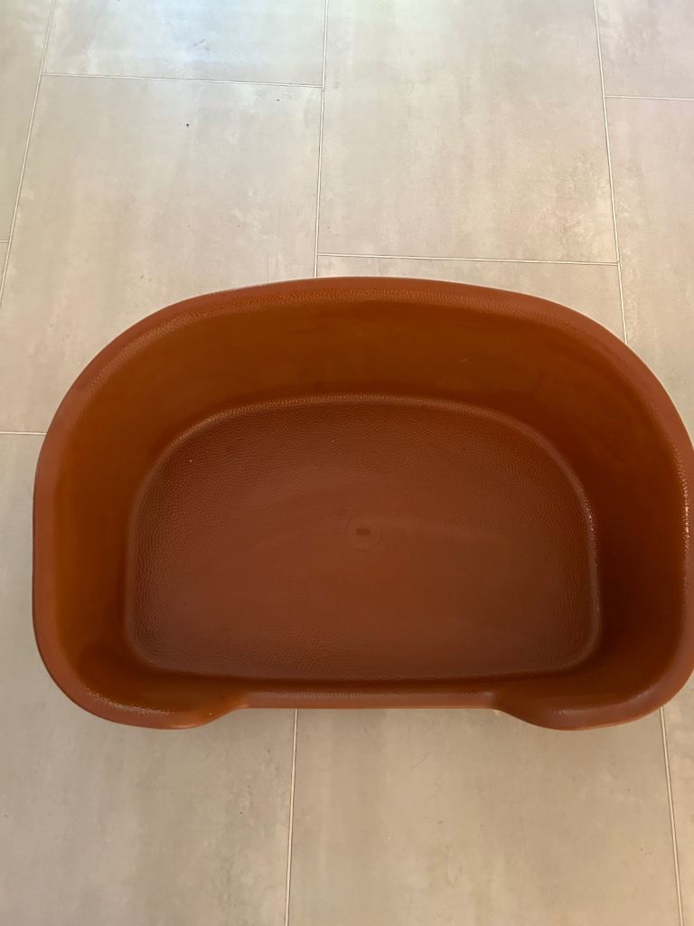 Large Plastic Dog Bed Measures inches 24 x 15” inches x 9” deep