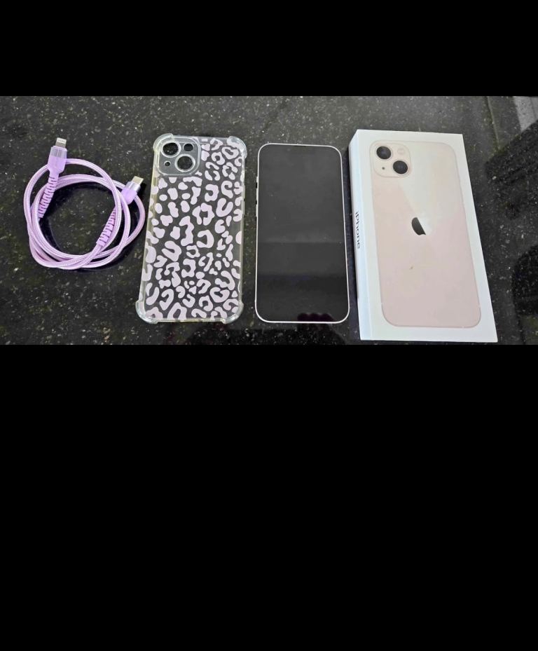 Apple iPhone 13 Pink with Case and Cable – As Good As New