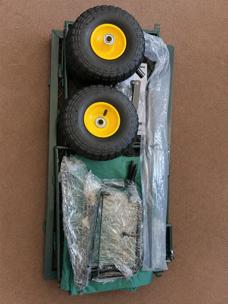 KCT Extra Large Heavy Duty Garden Trailer GTR102 – Green, New 