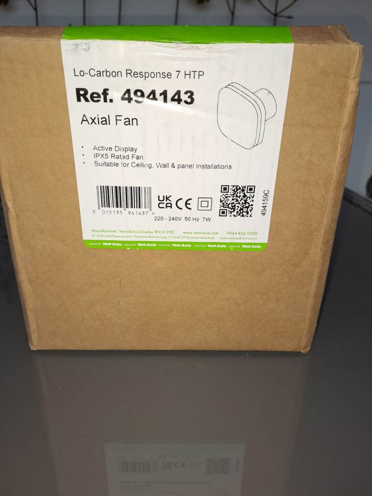 Vent axia lo carbon fan 494143