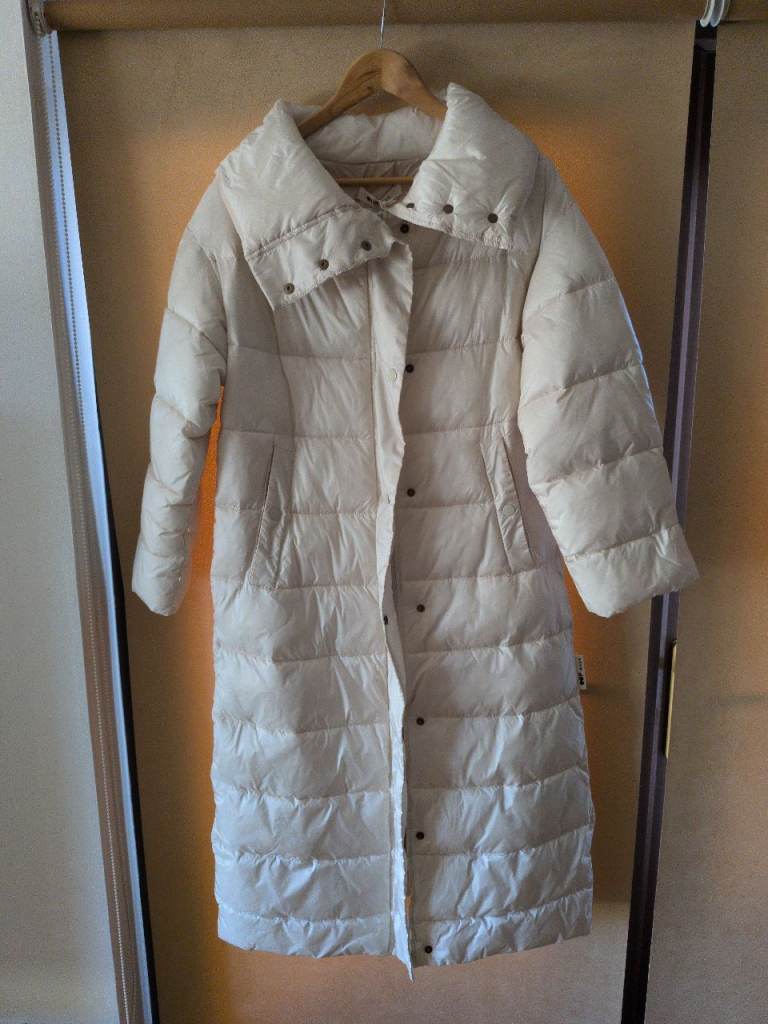 Gorgeous Cream Oof Long Puffa Coat 