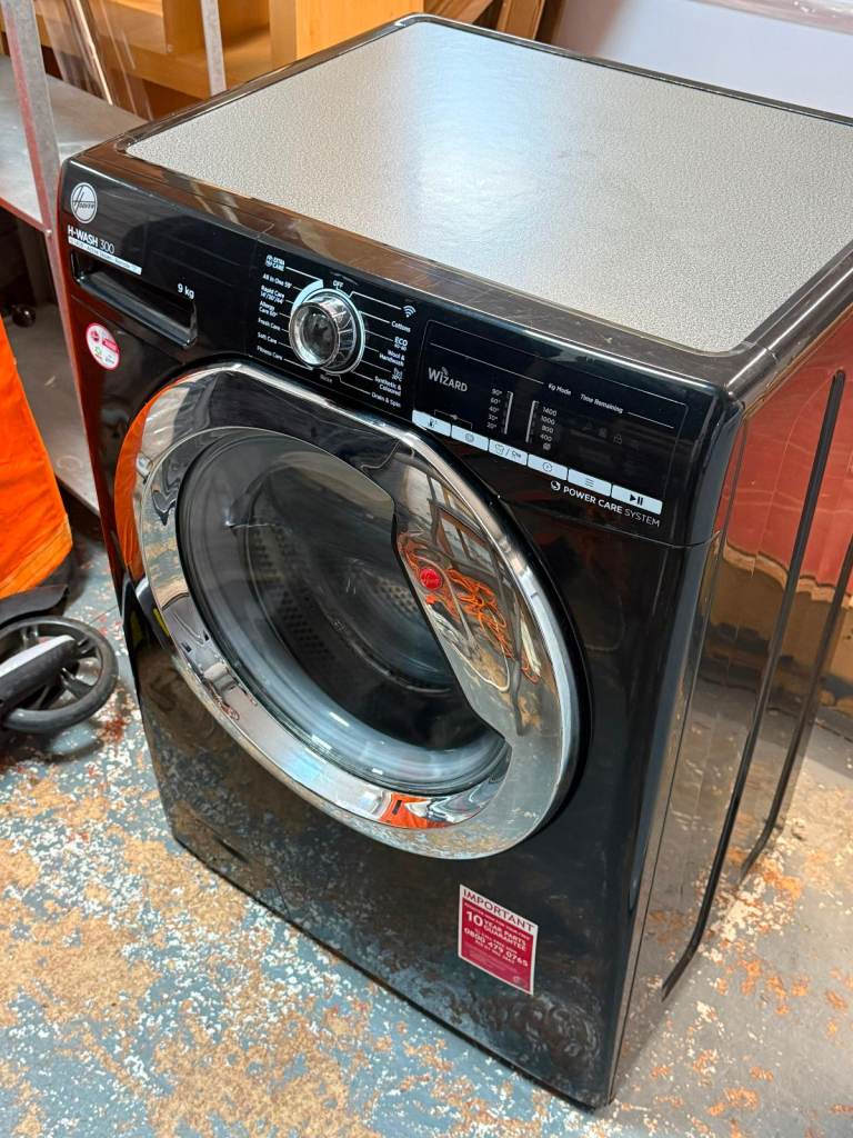 Hoover 9kg Washing Machine – Black, Good Condition