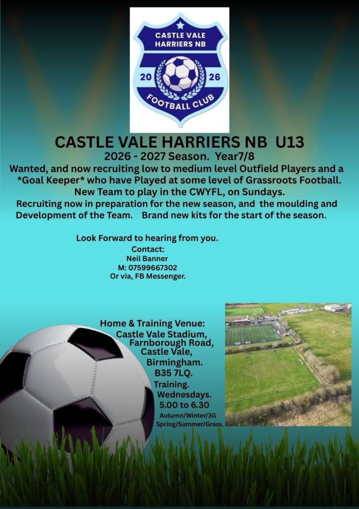 U13 Players Wanted.  2026 - 2027 Season.