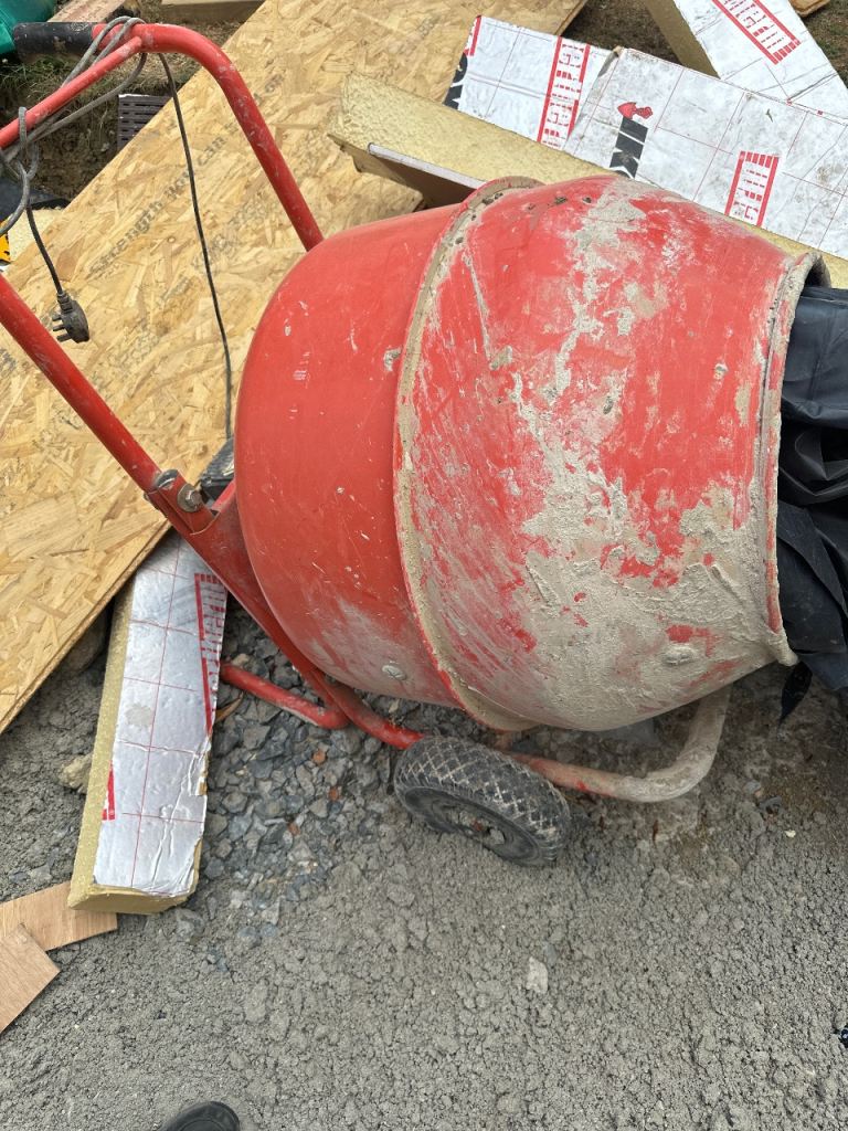 Red Concrete Mixer – Fully Functional, Used Condition