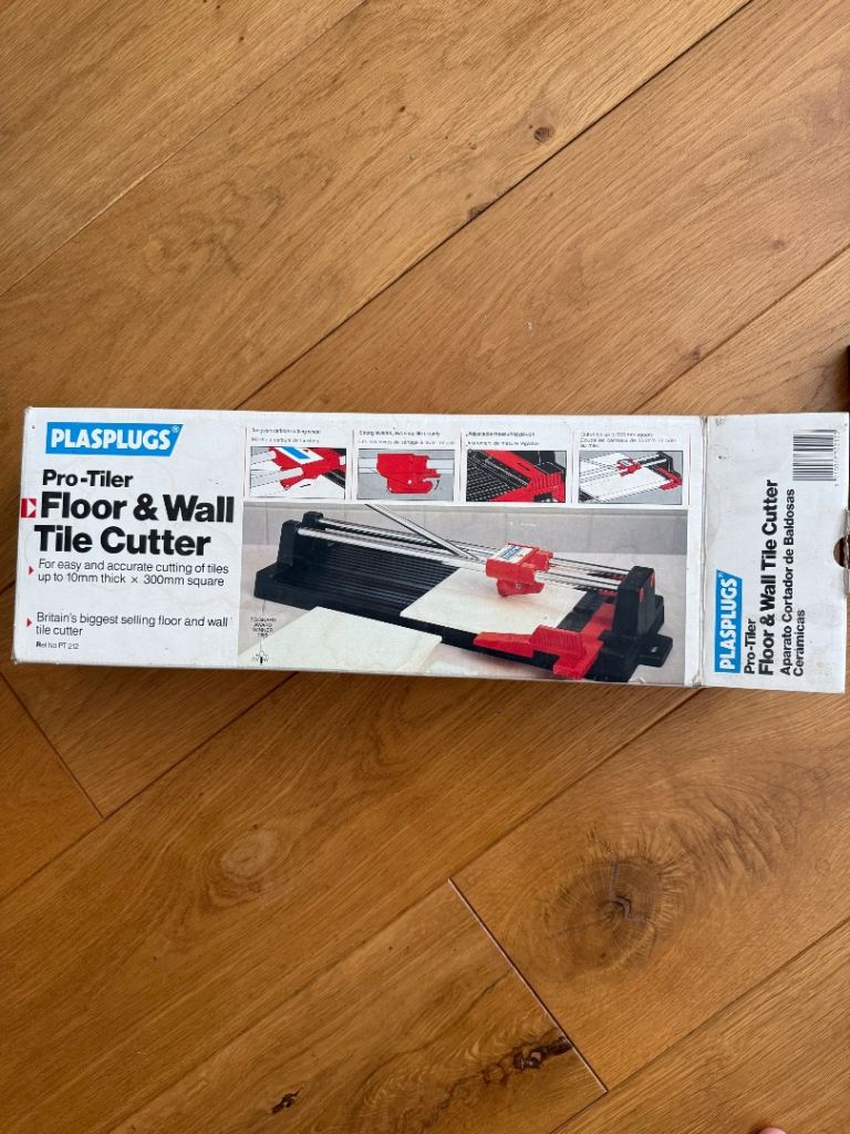PLASPLUGS Pro-Tiler Floor & Wall Tile Cutter in Box