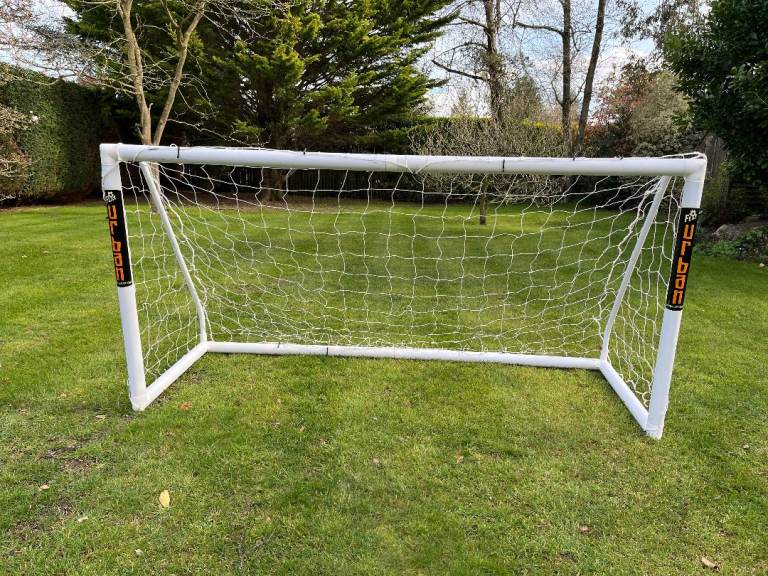 Goal posts and net. 8 X 4 ft