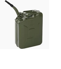 2 Gallon STEEL Jerry Can, NEW, Unused, suitable for all fuels. Complete with detachable funnel.