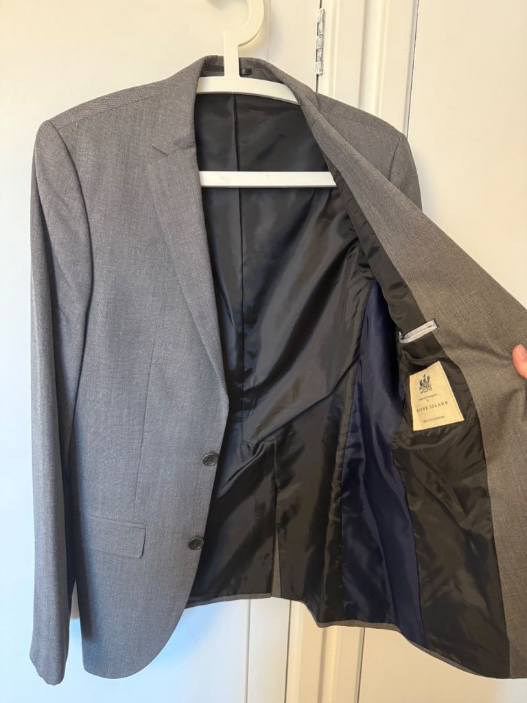 Men’s grey suit jacket