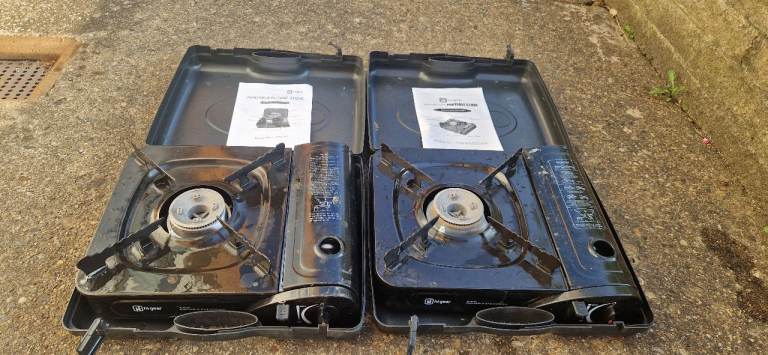 2 x Portable Gas Stoves plus full cartridges.
